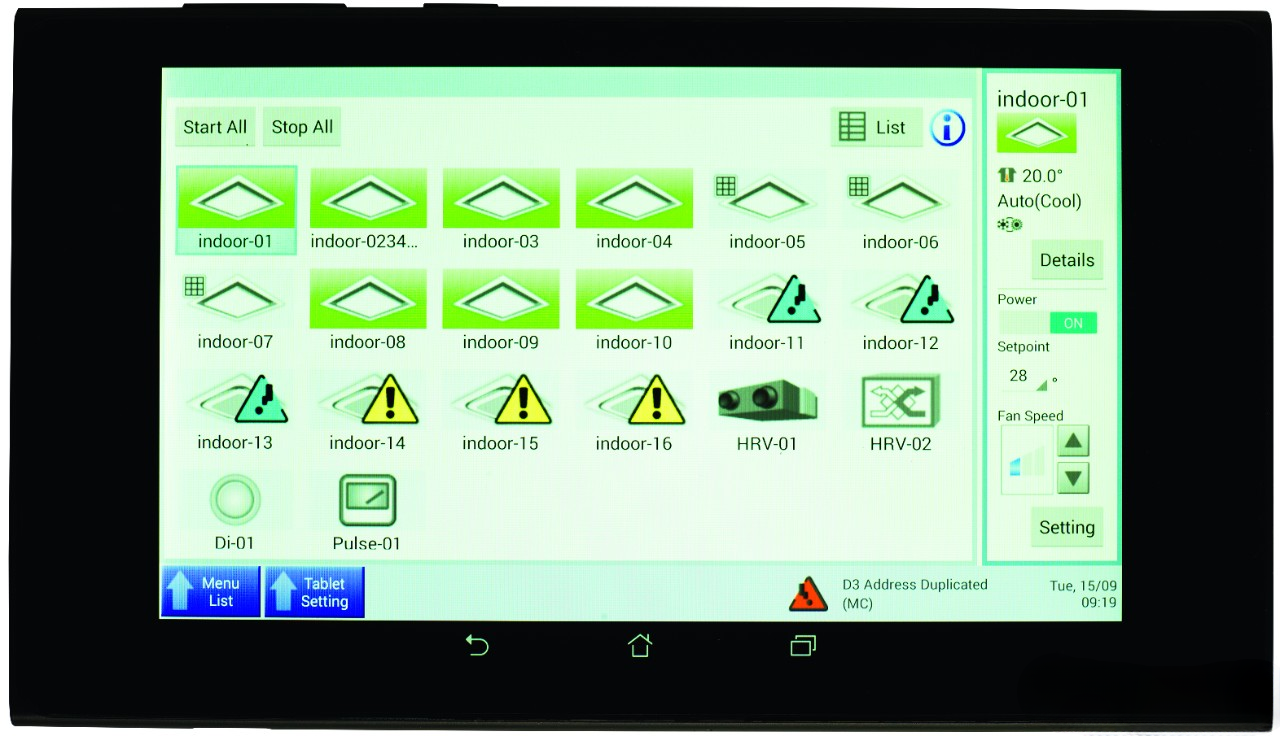 Daikin (DCC601A51) Központosított érintésérzékeny vezérlőegység